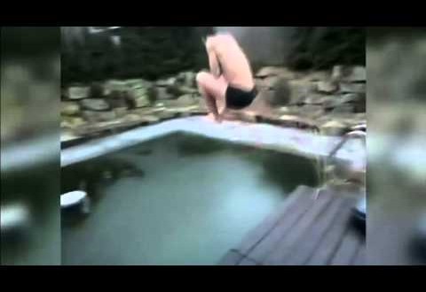 LMAO: Man Jumps Into A Frozen Pool